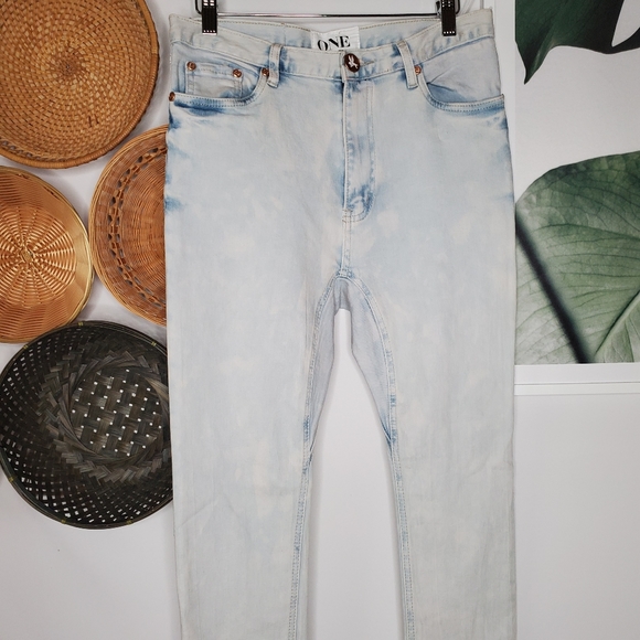 One Teaspoon Runaways Super Skinny Lover Jeans Light Wash High Waisted NEW - Picture 3 of 8
